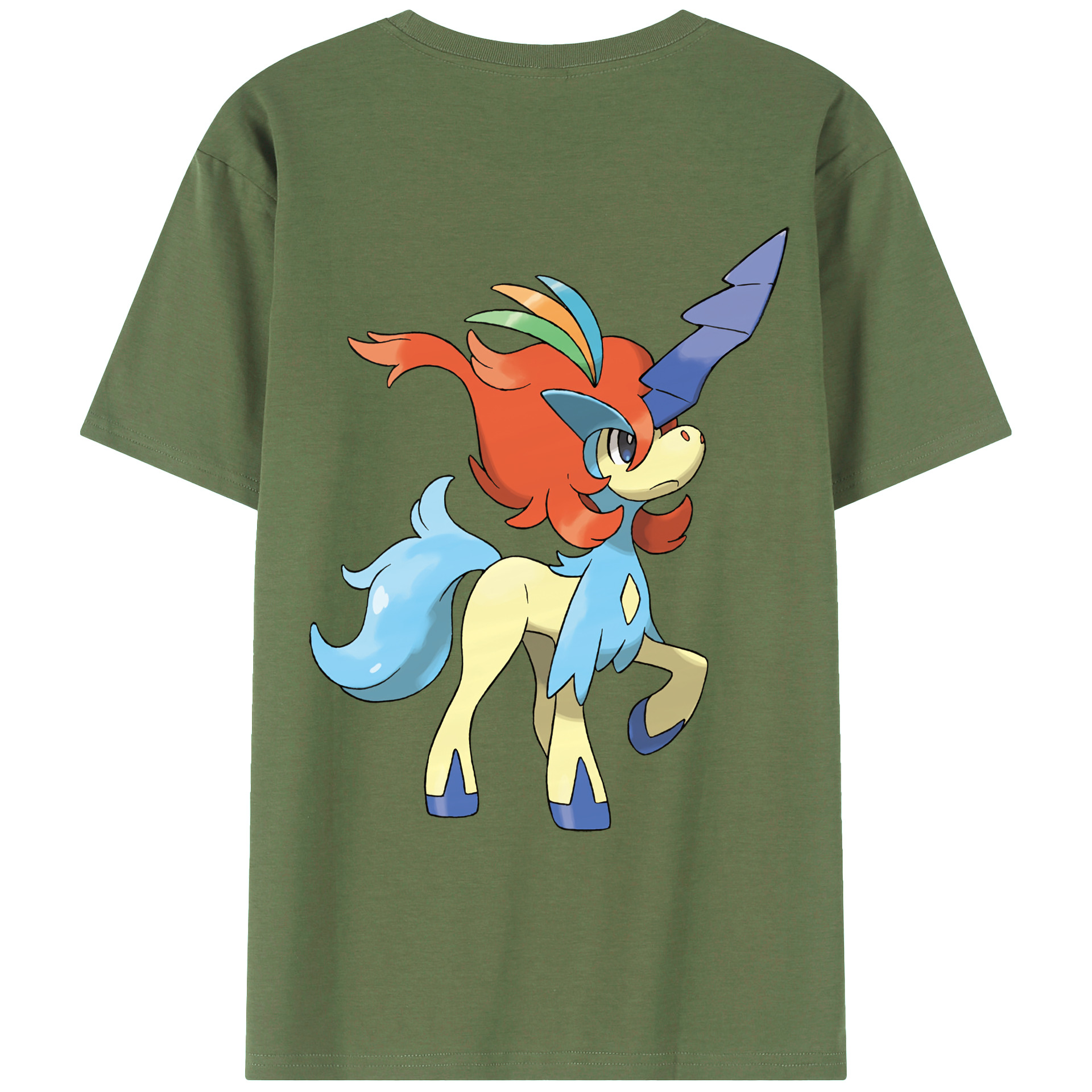 （画像用） ポケットモンスター Pokémon 綿100％ メンズ半袖Tシャツ（バックプリント） 通気性